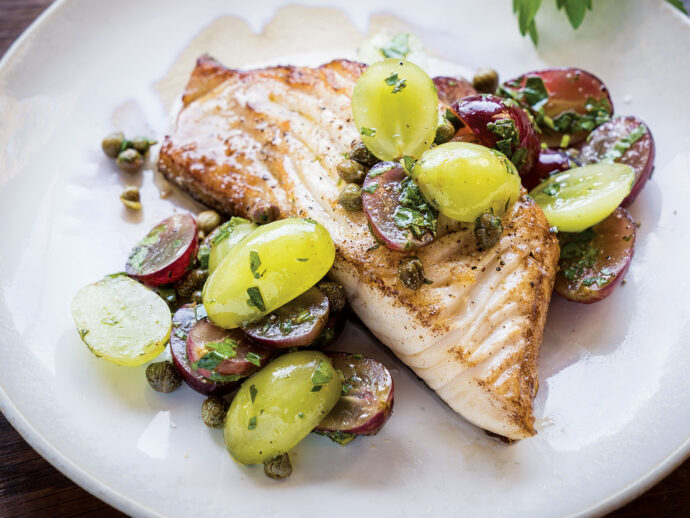 Sablefish Fillets with Grape and Caper Salsa